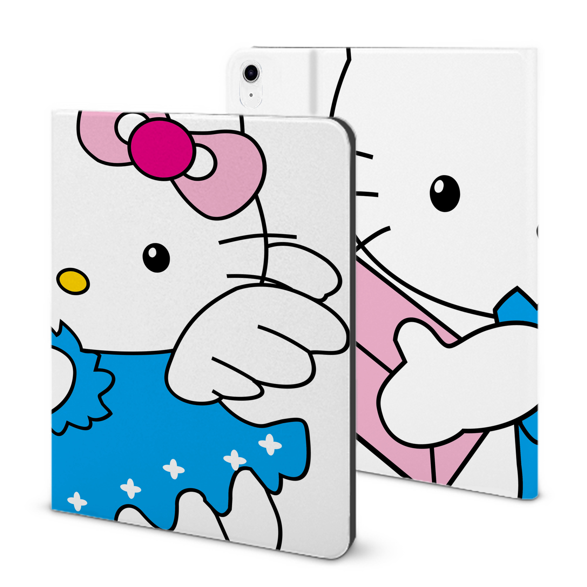 （画像用） Hello Kitty ハローキティ IPad ケース ブック型 PUレザー TPU 耐衝撃 軽量 薄型 ペン収納なし 全面保護 IPad 各モデル対応